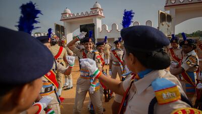 A rehearsal parade to celebrate India’s 76th Independence Day on August 13 in Bengaluru. Getty Images