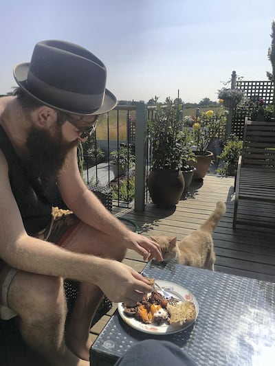 Sampling local food while travelling around Europe. Courtesy Stef Burgon