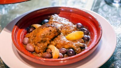 Olives feature heavily in the Tagine Chicken Meslalla.