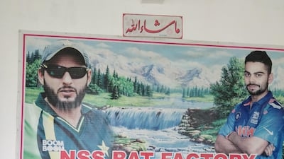 Finished bats on sale at the store.