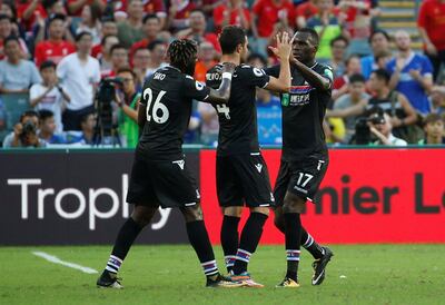 Christian Benteke, right, will lead the forward line for Crystal Palace. Bobby Yip / Reuters