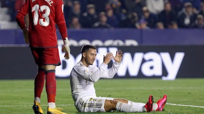Real Madrid's Eden Hazard during the match against Levante. EPA