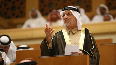 FNC member Ahmed Al Amash (RAK) raised questions over the delay in implementing full health cover for Emiratis. Fatima Al Marzooqi / The National