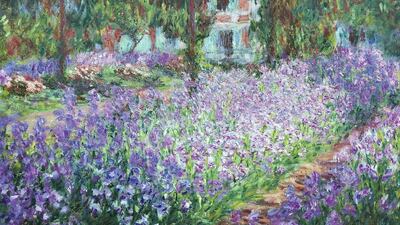 The flower garden at Giverny by Claude Monet. DeAgostini / Getty Images