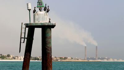 The Al-Zoor power plant in the coast of the port city of Khairan, 100 kilometres south of Kuwait City. The country has become the first in the region to use chemical oil extraction. Yasser Al Zayyat / AFP