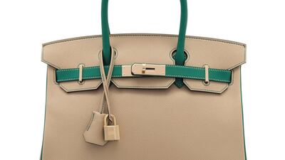 A custom trench and vert vertigo Epsom leather Birkin 30 with gold hardware. Estimate: £8,000 - 10,000, Courtesy Christie's