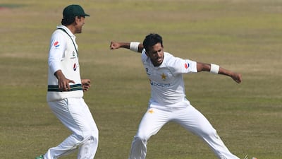 Pakistan's Hasan Ali was named man of the match for the 10-wicket gaul. AFP