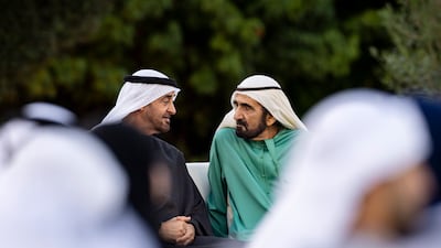 Sheikh Mohamed speaks with Sheikh Mohammed bin Rashid
