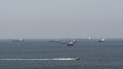 Ships and tankers in the Strait of Hormuz off the coast of Musandam. Reuters