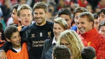 Steven Gerrard's Liverpool team take on Greek side Olympiacos at Anfield tonight. Michael Dodge / Getty Images