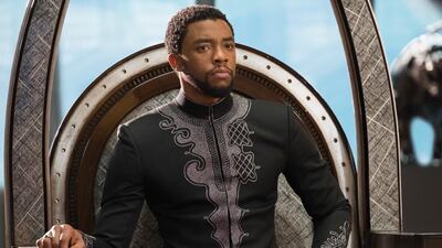 Chadwick Boseman in a scene from Marvel Studios' "Black Panther." AP