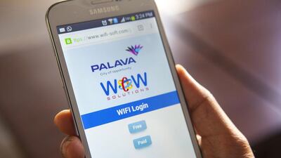 Palava City has a mobile phone application which allows users to do a range of things such as from reporting a faulty streetlamp or a pile of rubbish that needs to be cleared to booking a tennis court or paying bills. Subhash Sharma for The National