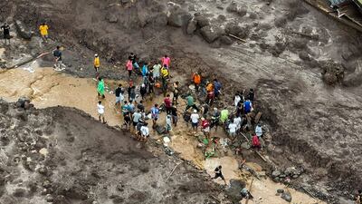 Rescuers and residents search for flash flood victims in Rua, Ternate Island, about 3,188 km north-east of Jakarta, Indonesia. EPA