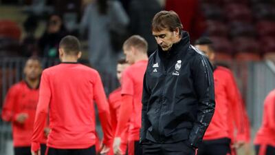 Coach Julen Lopetegui during training. Reuters