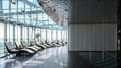 View of the pool in the J Hotel.