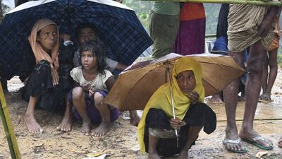 Rohingya who fled Myanmar and are living in tents in Bangladesh have been victim to modern human rights abuses. Dominique Faget / AFP
