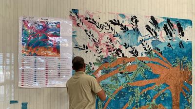 More than 25 people were involved in making the carpet in India.