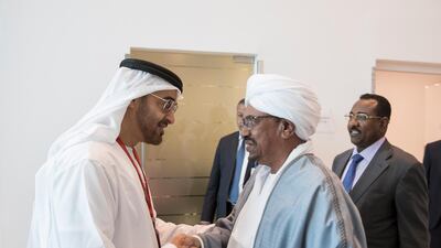 Sheikh Mohamed bin Zayed meets with Omar Al Bashir, President of Sudan, at the Yas Viceroy Hotel on the final day the 2016 Formula 1 Etihad Airways Abu Dhabi Grand Prix. Ryan Carter / Crown Prince Court - Abu Dhabi