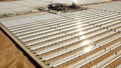 Shams-1, a joint venture between Masdar, Total and Spain's Abengoa, has started feeding electricity into the grid and will be fully operational in the coming months. Courtesy Masdar