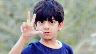Abdullah Al Bedwawi, 7, drowned after being trapped in a car caught in floods in Hatta. Courtesy Al Bedwawi family