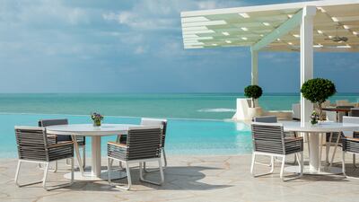 It overlooks the private beach