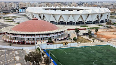 The reconstructed football stadium in Libya's eastern city of Benghazi. AFP