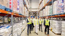 Abdulla bin Touq, Minister of Economy and Tourism, visited the Carrefour distribution centre on Wednesday. Photo: Wam