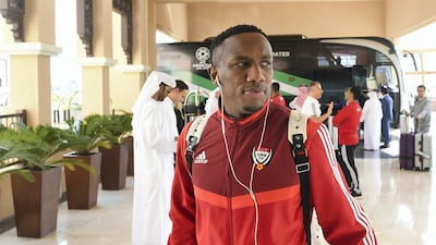 Striker Ahmed Khalil and his UAE teammates checked into their hotel in Abu Dhabi ahead of their Asian Cup opener.