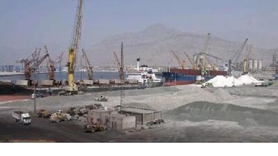 Cargo volumes at Ras al Khaimah's Saqr Port are up as much as 40 per cent this summer from last year. Jeff Topping / The National