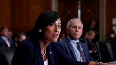 Rochelle Walensky, director of the Centres for Disease Control and Prevention (CDC) speaks before the Senate Health, Education, Labour and Pensions Committee in Washington. EPA