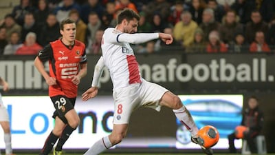 Thiago Motta opened the scoring for PSG on Saturday with a 19th-minute goal. Damien Meyer / AFP