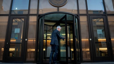 Fed Chair Jerome Powell arrives at the US Federal Reserve in Washington. Reuters