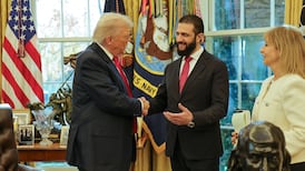 US President Donald Trump and Syrian President Ahmad Al Shara at the White House in November last year. Getty Images