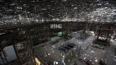Inside Louvre Abu Dhabi's dome in May 2015. Silvia Razgova / The National