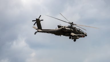 An AH-64 Apache helicopter during a training exercise in Poland last month. EPA