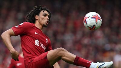 Liverpool's Trent Alexander-Arnold has been used in a hybrid defensive-midfield role in recent games. AFP