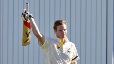 Steven Smith is still at the crease as Australia are back in control in the third Test at Perth. Tony Ashby / AFP