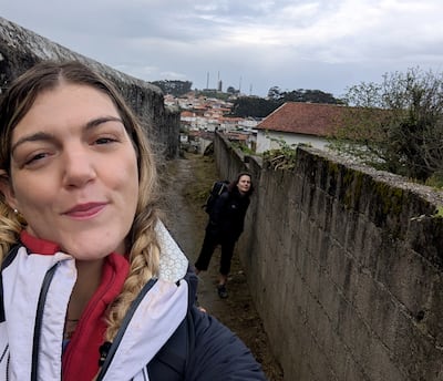 I was joined by a school friend as I walked between Viana Do Castelo in Portugal and Vigo in Spain. Hayley Kadrou / The National