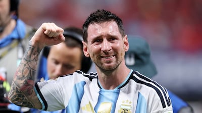 ATLANTA, GEORGIA - JULY 07: Lionel Messi #10 of Argentina celebrates after the 3-2 victory during the FIFA World Cup 2026 Round of 16 match between Argentina and Egypt at Atlanta Stadium on July 07, 2026 in Atlanta, Georgia. Justin Setterfield / Getty Images / AFP (Photo by Justin Setterfield / GETTY IMAGES NORTH AMERICA / Getty Images via AFP)