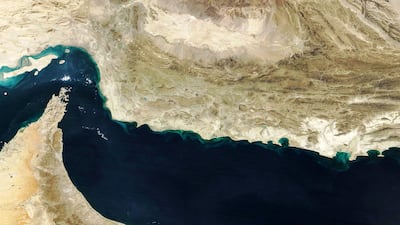 A satellite image of the Strait of Hormuz, where only a handful of ships have been allowed access by Iran of late. AFP