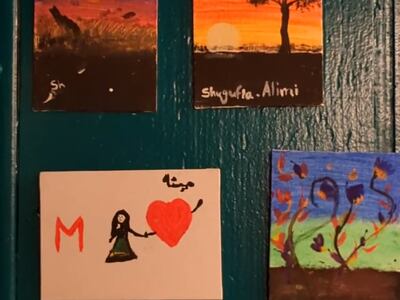 The paintings are displayed in Lapis restaurant in Washington. Leen Alfaisal / The National