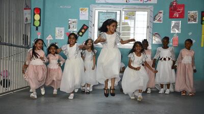 Students at a school in Jeddah.