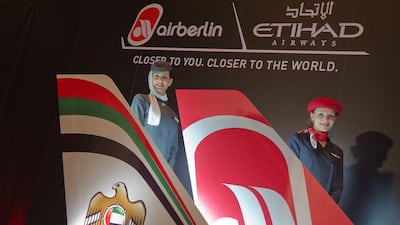 Etihad says codeshares were a key reason why it invested in loss-making airberlin in 2012. EPA