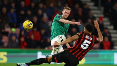 Newcastle United's Sean Longstaff shoots at goal. Action Images