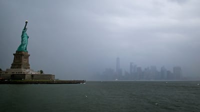 The Statue of Liberty rises from the harbour in New York as a symbol of welcome for the worn and weary. AP Photo