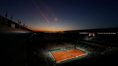General view of the court during the first-round match between Serbia's Novak Djokovic and Tennys Sandgren of the US on Tuesday, June 1. Reuters