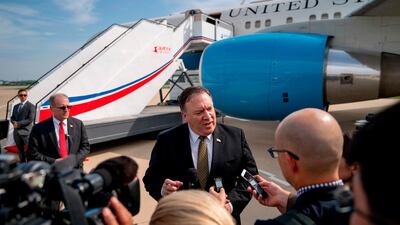 US Secretary of State Mike Pompeo said talks with senior North Korean official Kim Yong-chol in Pyongyang had been 'productive', with 'a great deal of progress', on July 7, 2018. Andrew Harnik / AFP