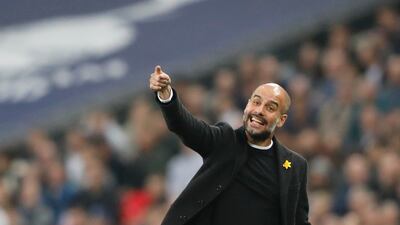 Manchester City manager Pep Guardiola issues instructions from the touchline. Frank Augstein / AP Photo