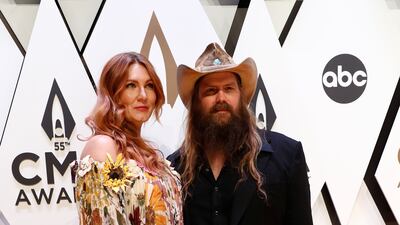 Singer Morgane Stapleton with wife Chris Stapleton. Reuters