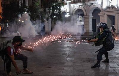 Demonstraters in Peru are calling for early elections and the resignation of President Dina Boluarte, who took office on December 7 after the impeachment of her predecessor Pedro Castillo. EPA